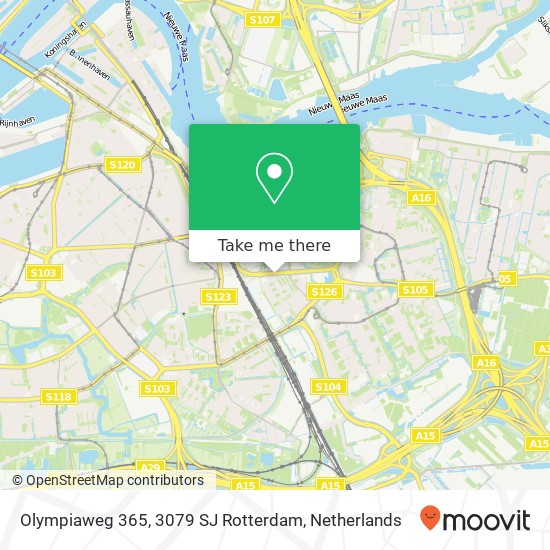 Olympiaweg 365, 3079 SJ Rotterdam map