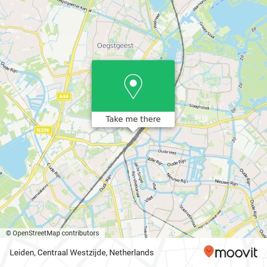 Leiden, Centraal Westzijde, Leiden, Centraal Westzijde, 2312 AJ Leiden, Nederland map