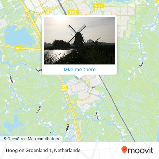 Hoog en Groenland 1, 1391 RA Abcoude map