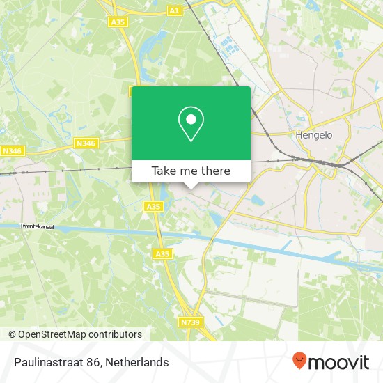 Paulinastraat 86, 7555 JX Hengelo Karte