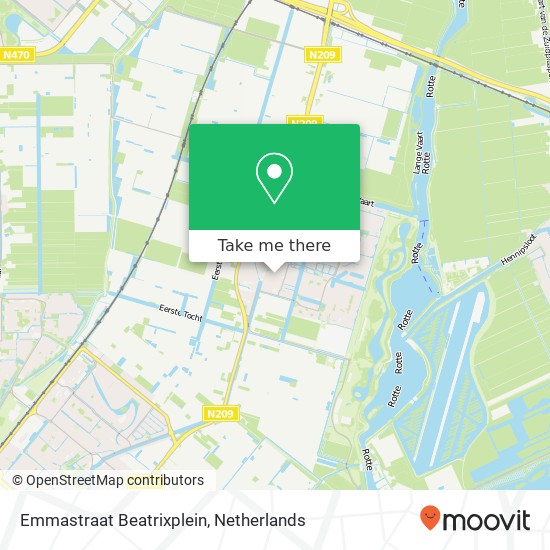 Emmastraat Beatrixplein, 2665 Bleiswijk Karte