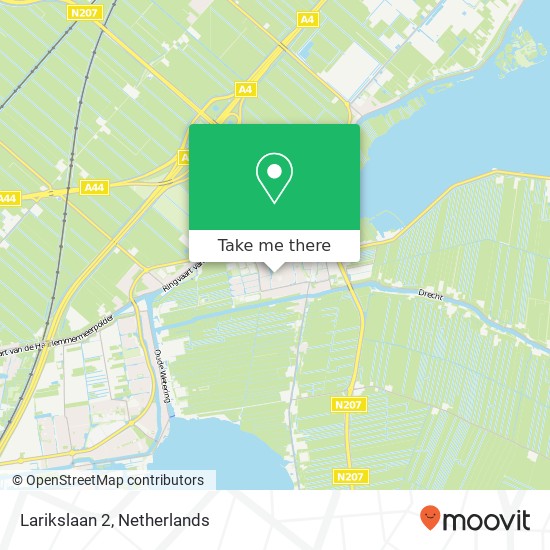 Larikslaan 2, 2451 BV Leimuiden map