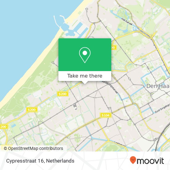 Cypresstraat 16, 2565 LV Den Haag map
