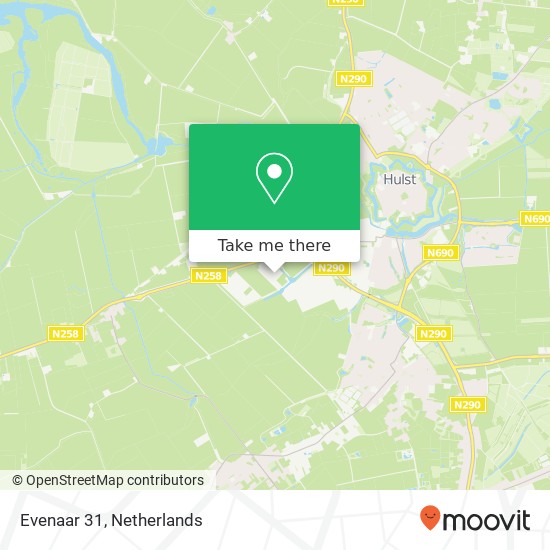 Evenaar 31, 4561 PG Hulst map