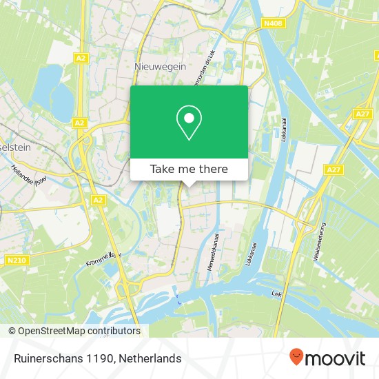 Ruinerschans 1190, 3432 TT Nieuwegein map