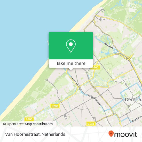 Van Hoornestraat, 2581 Scheveningen map