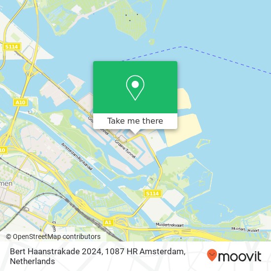 Bert Haanstrakade 2024, 1087 HR Amsterdam Karte