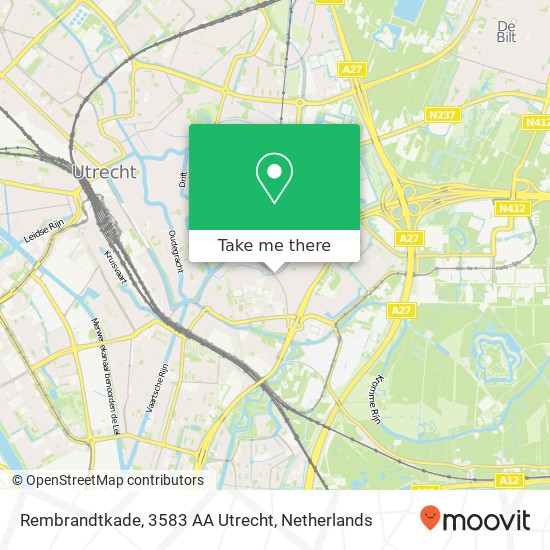 Rembrandtkade, 3583 AA Utrecht map