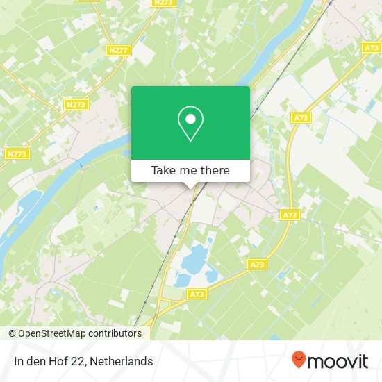 In den Hof 22, 5953 BX Reuver map