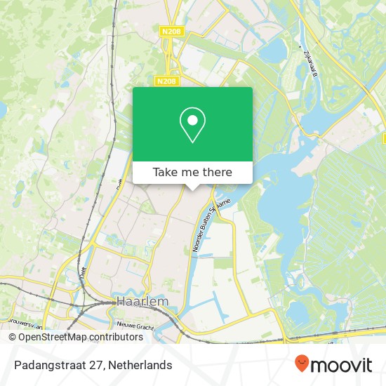 Padangstraat 27, 2022 RP Haarlem map
