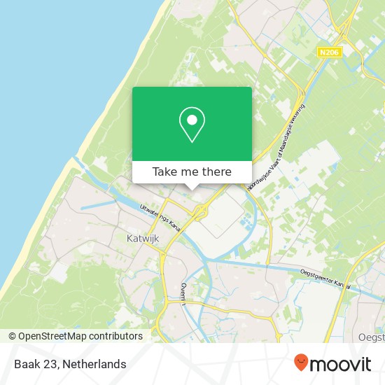 Baak 23, 2221 VM Katwijk aan Zee map