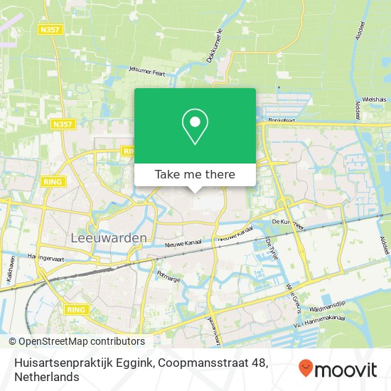 Huisartsenpraktijk Eggink, Coopmansstraat 48 map