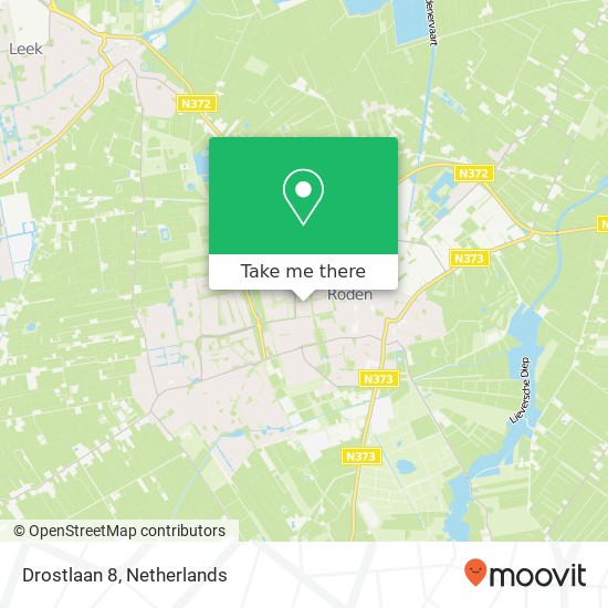 Drostlaan 8, 9301 CC Roden map