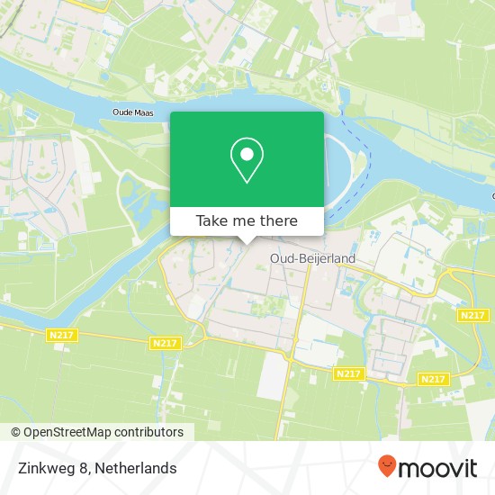 Zinkweg 8, 3262 BA Oud-Beijerland map
