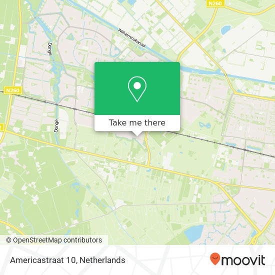 Americastraat 10, 5036 CK Tilburg map