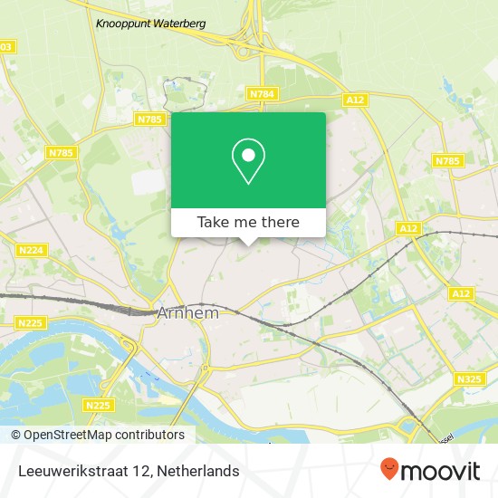 Leeuwerikstraat 12, 6822 KV Arnhem map