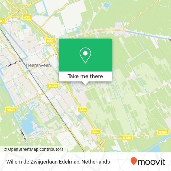 Willem de Zwijgerlaan Edelman, 8448 NM Heerenveen map