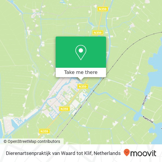 Dierenartsenpraktijk van Waard tot Klif, Trekweg map