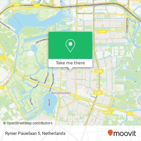 Rynier Pauwlaan 5, 1181 PN Amstelveen map