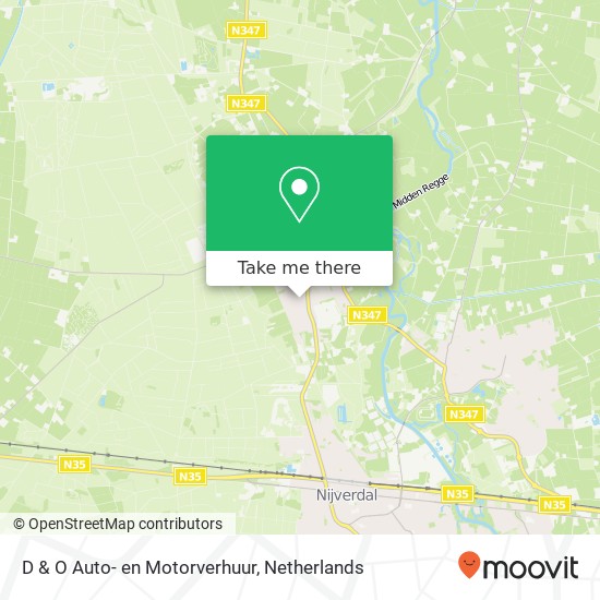 D & O Auto- en Motorverhuur, Kluversweg 4 map