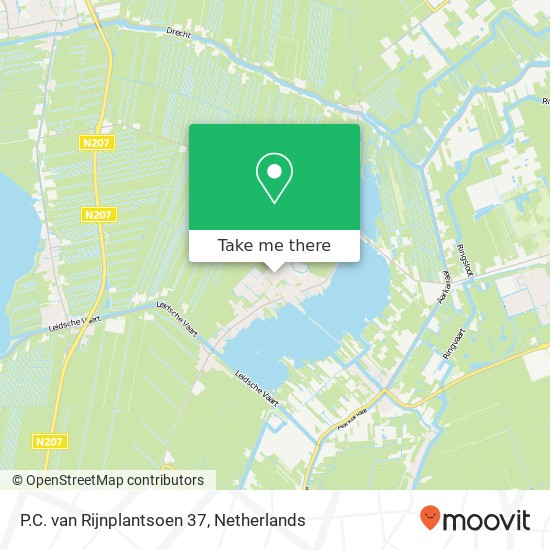 P.C. van Rijnplantsoen 37, 2461 VR Langeraar Karte