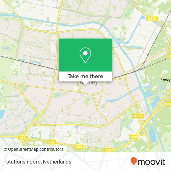 stations noord, 5038 EC Tilburg Karte