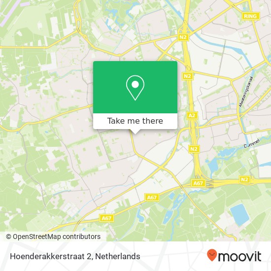 Hoenderakkerstraat 2, 5503 XC Veldhoven Karte
