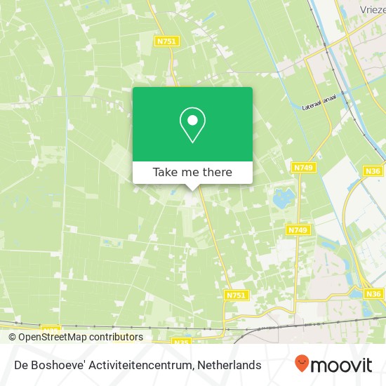 De Boshoeve' Activiteitencentrum, Oude Zwolseweg 1 map