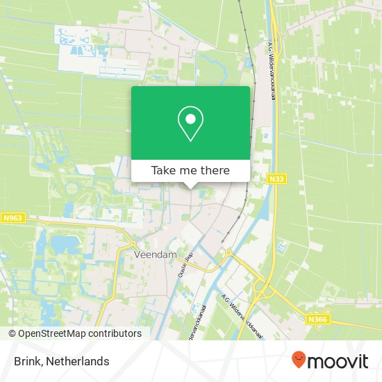 Brink, 9645 NS Veendam map