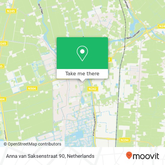 Anna van Saksenstraat 90, 1723 KX Noord-Scharwoude Karte