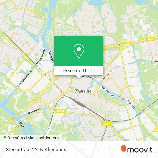 Steenstraat 22, 8011 TV Zwolle map