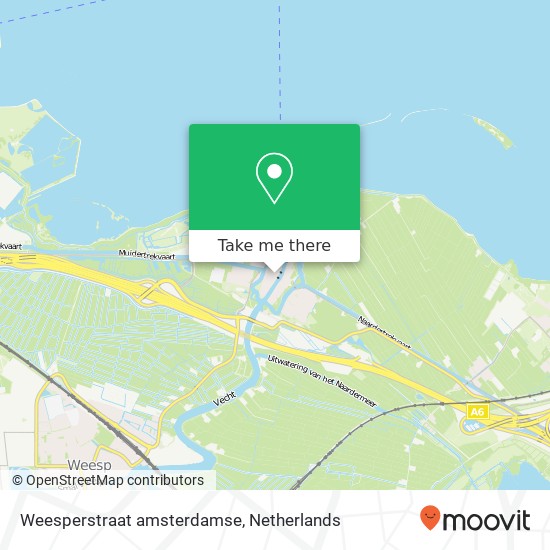 Weesperstraat amsterdamse, 1398 XX Muiden map