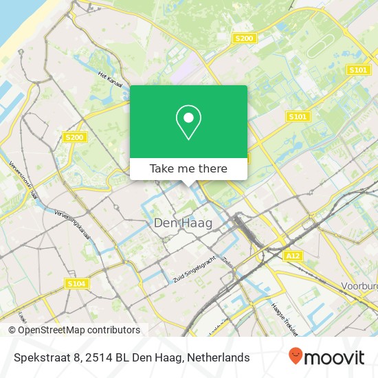 Spekstraat 8, 2514 BL Den Haag map