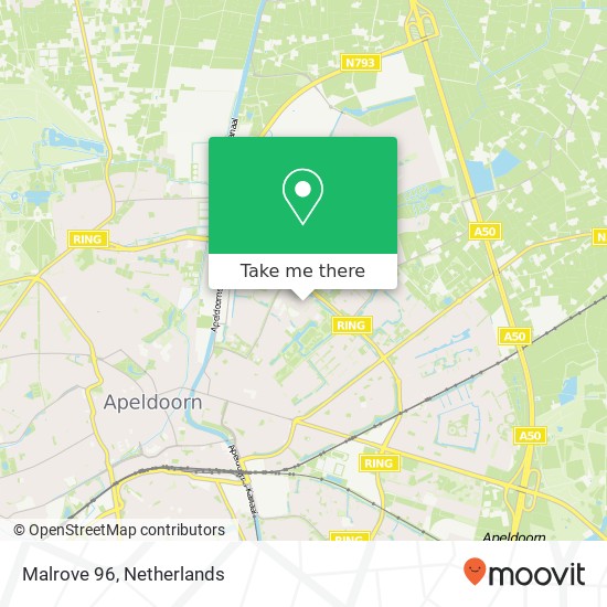 Malrove 96, 7322 GC Apeldoorn map