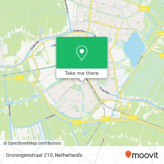 Groningenstraat 210, 2408 GP Alphen aan den Rijn map