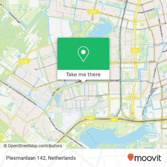 Plesmanlaan 142, 1066 CX Amsterdam map