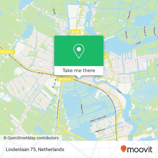 Lindenlaan 75, 1521 VJ Wormerveer map