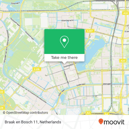 Braak en Bosch 11, 1068 DM Amsterdam map