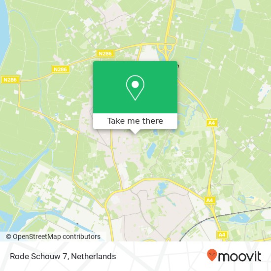 Rode Schouw 7, 4661 VD Halsteren Karte