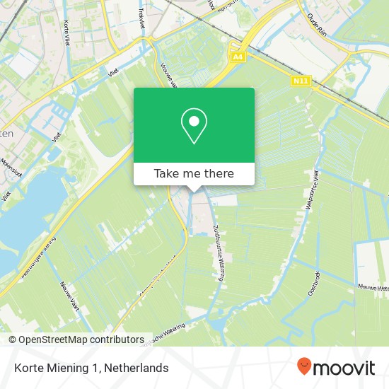 Korte Miening 1, 2381 BA Zoeterwoude Dorp map