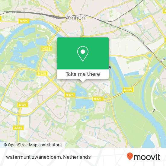 watermunt zwanebloem, 6832 HN Arnhem map