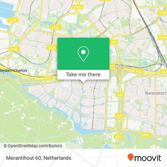 Merantihout 60, 2994 HH Barendrecht map