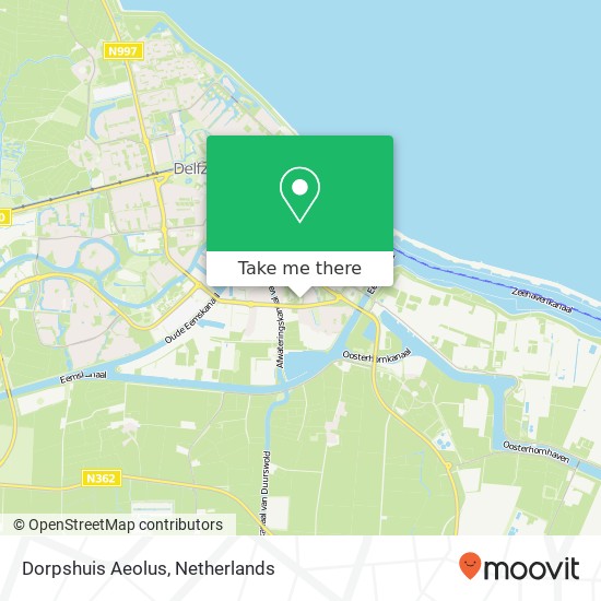 Dorpshuis Aeolus, Borgweg 22 map