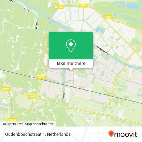Oudenboschstraat 1, 5045 SX Tilburg map