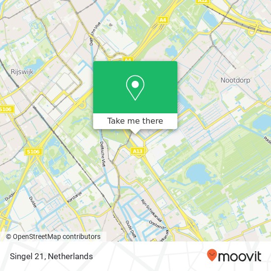 Singel 21, 2497 Den Haag map