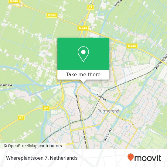 Whereplantsoen 7, 1441 AB Purmerend map