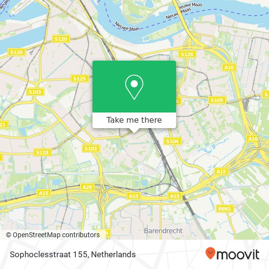Sophoclesstraat 155, 3076 AM Rotterdam Karte