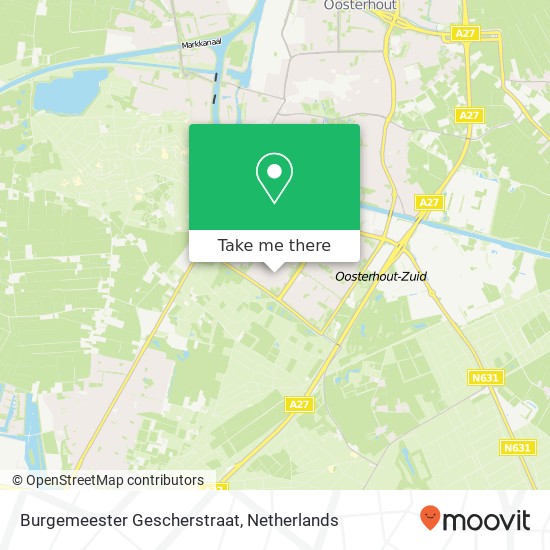 Burgemeester Gescherstraat, 4904 ND Oosterhout map
