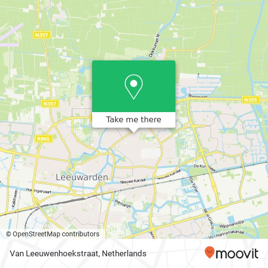 Van Leeuwenhoekstraat, 8921 VC Leeuwarden map