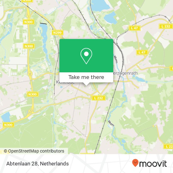 Abtenlaan 28, 6461 JH Kerkrade map